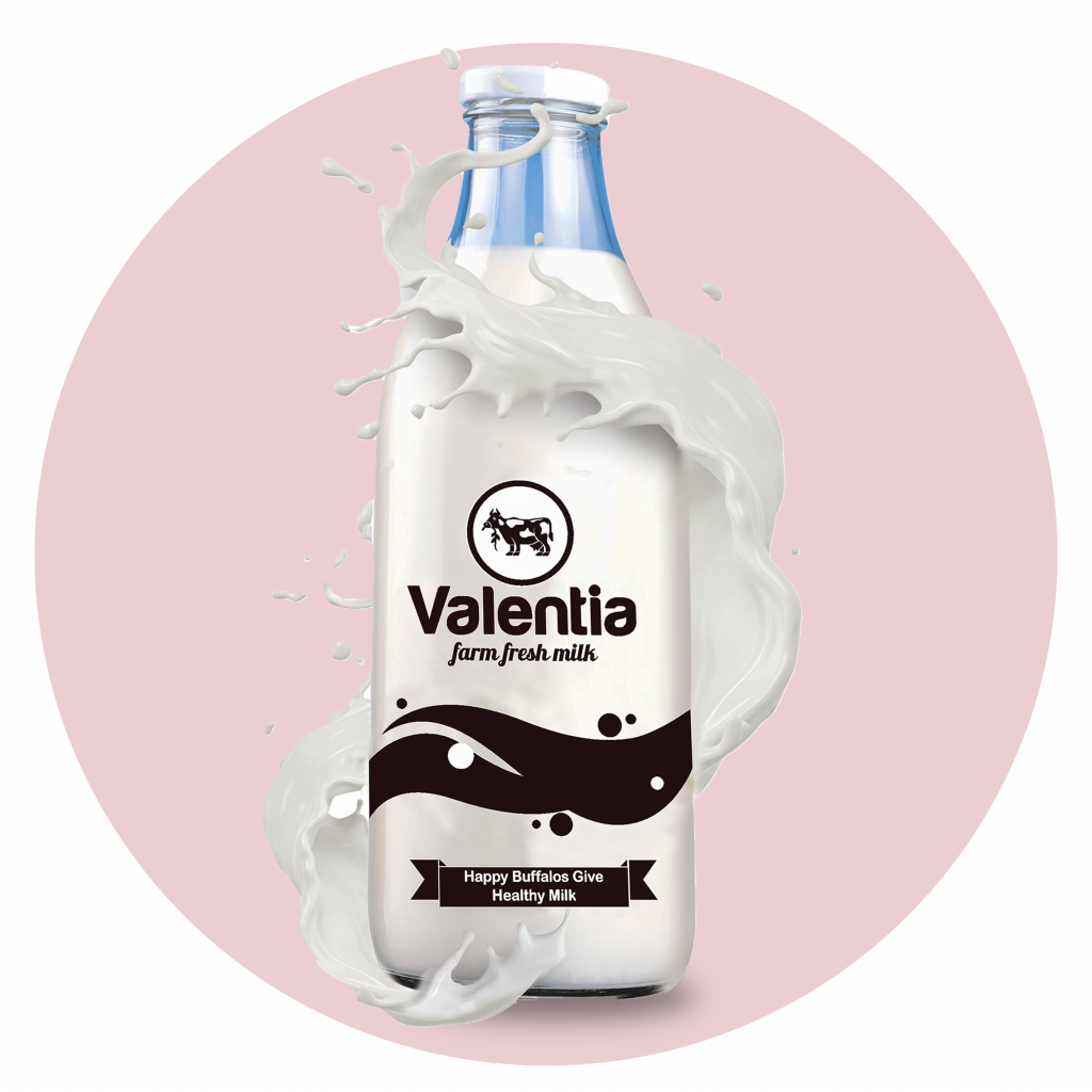 Buffalo Milk in Glass Bottle