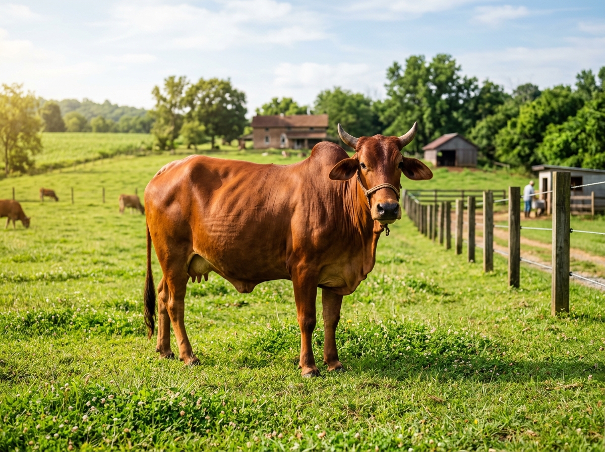Indigenous Desi Cow at MorningIndia Farm