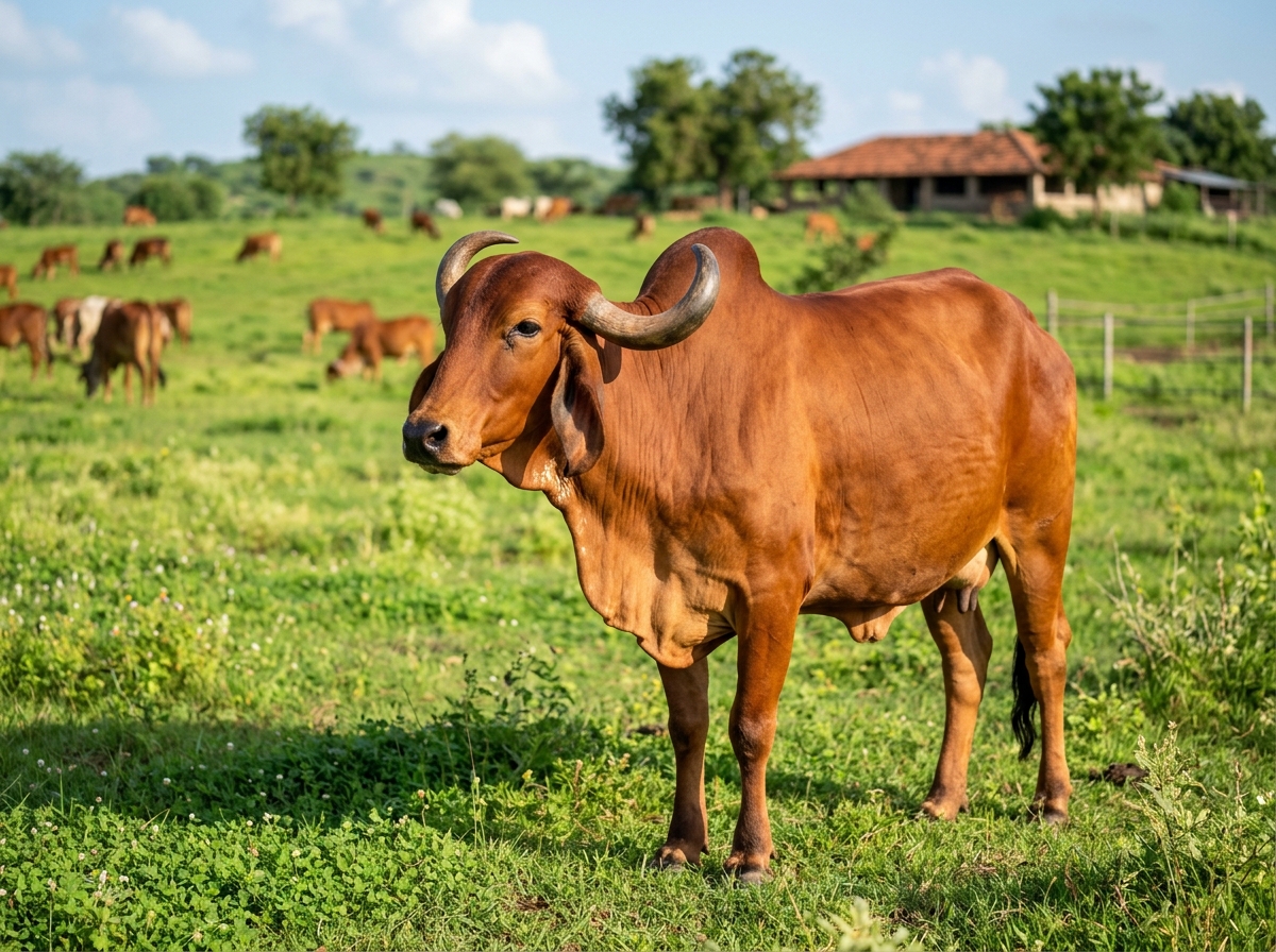 Vedic Gir Cow at MorningIndia Farm